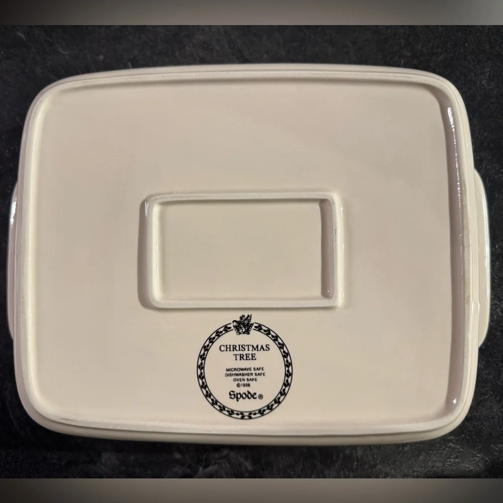 Spode Christmas Tree Rectangular Handled Dish - Picture 5 of 5